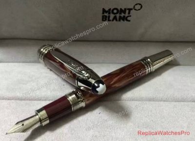 Montblanc John F. Kennedy Pen Replica Red & Sliver Clip Fountain Pen